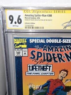 Amazing Spider-Man #388 CGC SS Dual Signed STAN LEE MARK BAGLEY Collectors Venom