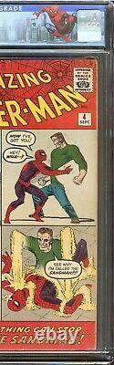Amazing Spider-Man #4 CGC 3.5 1st Sandman Marvel 1963 No Way Home Sinister Six
