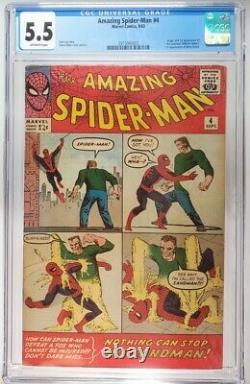 Amazing Spider-Man #4 CGC 5.5 1st Sandman Freshly Graded