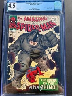 Amazing Spider-Man 41 1966 Marvel Comics CGC VG+ 4.5 1st App Rhino