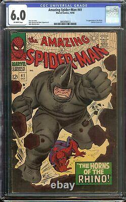 Amazing Spider-Man #41 CGC 6.0 1st appearance of Rhino Romita Cover Marvel 1966