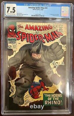 Amazing Spider-Man 41 CGC 7.5! 1st appearance of the Rhino! 1966! Lee / Romita