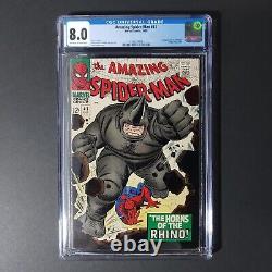 Amazing Spider-Man #41 Marvel 1966 1st Rhino CGC 8.0