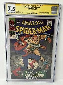 Amazing Spider-Man #42 Signed Stan Lee CGC 7.5 VF 1st Mary Jane Face Reveal