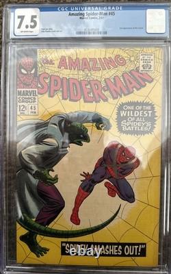 Amazing Spider-Man #45! 3rd App. Of The Lizard! CGC 7.5