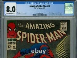 Amazing Spider-Man #46 1967 CGC 8.0 Off White to White 1st App Origin Shocker