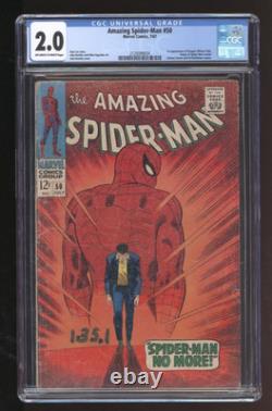 Amazing Spider-Man 50 CGC 2.0 Spider-Man Origin Retold. 1st App of Kingpin 1967