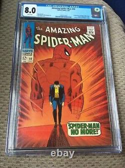 Amazing Spider Man 50 CGC 8.0 WHITE PAGES