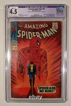 Amazing Spider-Man 50 First Kingpin CGC 4.5 Restored (Slight Color Touch)