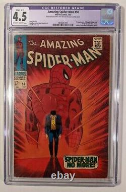 Amazing Spider-Man 50 First Kingpin CGC 4.5 Restored (Slight Color Touch)