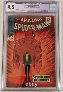 Amazing Spider-Man 50 First Kingpin CGC 4.5 Restored (Slight Color Touch)