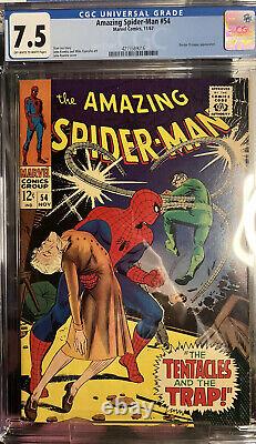 Amazing Spider Man #54 (1967) CGC 7.5 OWW Stan Lee, John Romita Sr. Cover