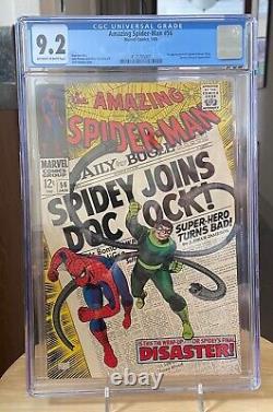 Amazing Spider-Man #56 CGC 9.2 OWithW pages John Romita Stan Lee Doc Ock