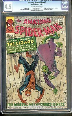 Amazing Spider-Man #6 CGC 4.5 1st appearance Lizard Marvel 1963 No Way Home Key