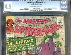 Amazing Spider-Man #6 CGC 4.5 1st appearance Lizard Marvel 1963 No Way Home Key