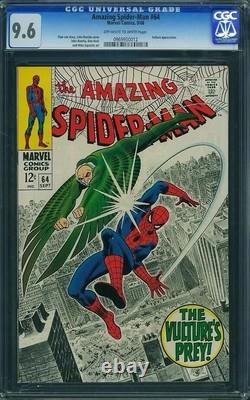 Amazing Spider-Man # 64 CGC 9.6 (Marvel, 1968) Vulture cover Old Case