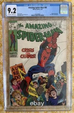 Amazing Spider-Man #68 CGC 9.2 1969 OW-W Pages Kingpin Marvel