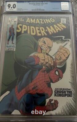 Amazing Spider-Man #69 CGC 9.0 (Marvel 1969) WP! Kingpin appear! Stan Lee