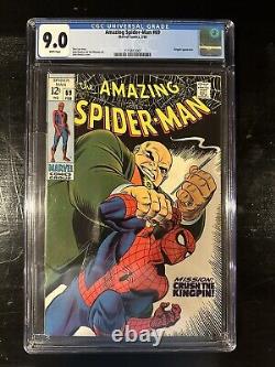 Amazing Spider-Man #69 CGC 9.0 (Marvel 1969) WP! Kingpin appear! Stan Lee