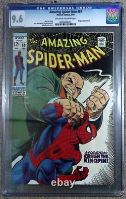 Amazing Spider-Man #69 CGC 9.6 OWithWHITE pages Classic Kingpin cover