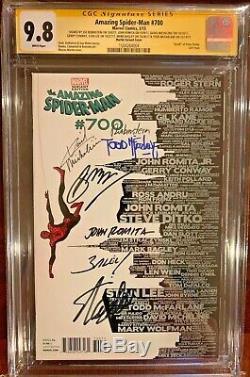 Amazing Spider-Man 700 Martin Skyline SS CGC 9.8 Signed 7x, STAN LEE