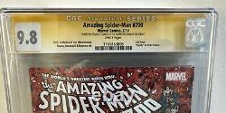 Amazing Spider-Man #700 Marvel Comics CGC 9.8 SIGNED x3 Stan Lee, Ramos, Slott