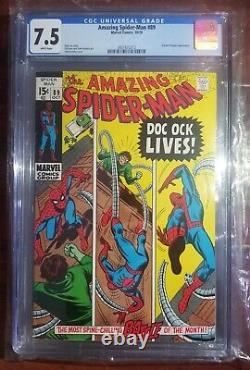 Amazing Spider-Man #89 CGC 7.5 White pages Romita Mooney Stan Lee Doc Ock