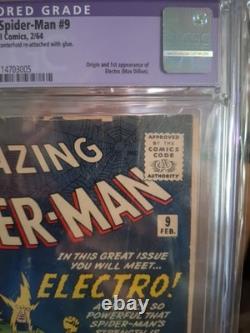 Amazing Spider-Man #9 CGC 3.5 Restored. 1st Electro. Silver Age Key