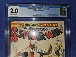 Amazing Spider-Man Annual #1 (1964) CGC 2.0? 1st Sinister Six Key