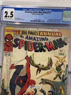Amazing Spider-Man Annual 1 CGC 2.5 First App Sinister Six Marvel 1964