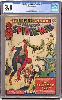 Amazing Spider-Man Annual #1 CGC 3.0 1964 1618530001 1st app. Sinister Six