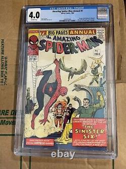 Amazing Spider-Man Annual #1 CGC 4.0 First Sinister Six Appearance