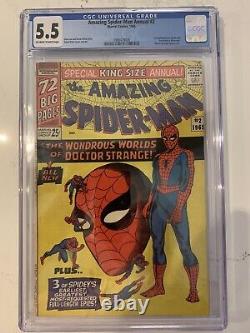 Amazing Spider-Man Annual #2 CGC 5.5 (Marvel 1965) 1st Xandu. Dr Strange