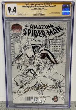 Amazing Spider-Man Renew Your Vows #2 Stan Lee CGC SS 9.4 J. Scott Campbell Sig