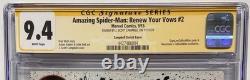 Amazing Spider-Man Renew Your Vows #2 Stan Lee CGC SS 9.4 J. Scott Campbell Sig