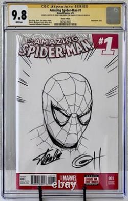 Amazing Spider-man #1 Cgc 9.8 Signed By Stan Lee & Signed & Sketched Greg Horn