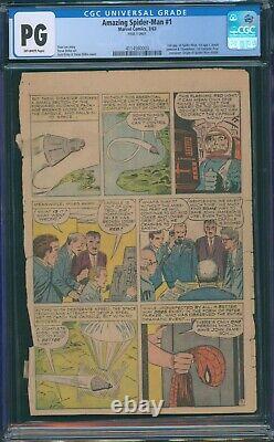 Amazing Spider-man #1 Cgc Pg Page 3 Only First Asm Stan Lee & Steve Ditko 1963