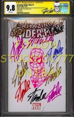 Amazing Spider-man #1 Cgc Ss 9.8 Stan Lee Signed 10x In Colored Sharpies 1/1