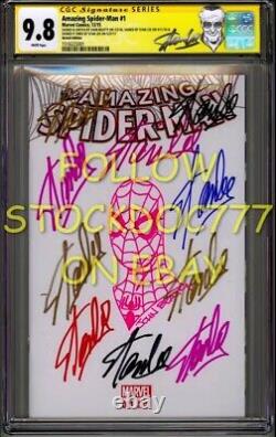 Amazing Spider-man #1 Cgc Ss 9.8 Stan Lee Signed 10x In Colored Sharpies 1/1