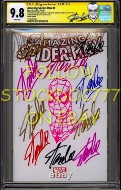 Amazing Spider-man #1 Cgc Ss 9.8 Stan Lee Signed 10x In Colored Sharpies 1/1