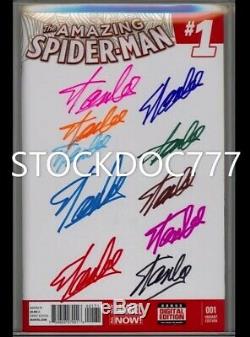 Amazing Spider-man #1 Cgc Ss 9.8 Stan Lee Signed 11x In Colored Sharpies 1/1