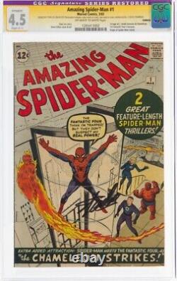 Amazing Spider-man #1 Cgc-ss 4.5 Signed Stan Lee Restored Great Color Eye Appeal