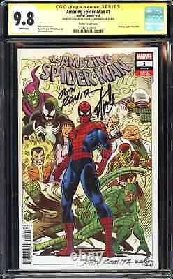 Amazing Spider-man #1 Signed Stan Lee & John Romita Sr 1100 Variant Cgc Ss 9.8
