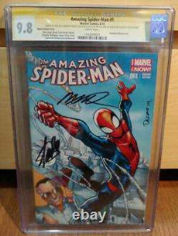 Amazing Spider-man #1 Variant Cgc 9.8 Ss Signed Stan Lee Ramos Delgado Olazaba