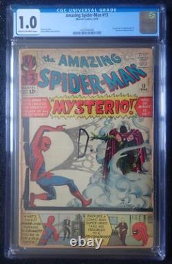 Amazing Spider-man #13? CGC 1.0 MYSTERIO 1st APPEARANCE? 1964 Key book