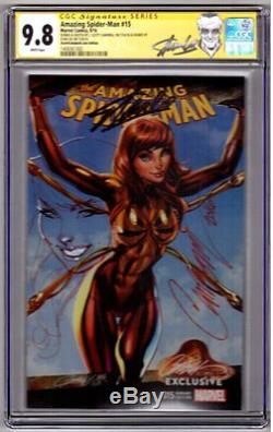 Amazing Spider-man 15 Iron Jane Cgc 9.8 Ss J Scott Campbell Remark Stan Lee Rare