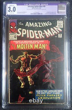 Amazing Spider-man #28? CGC 3.0 C-1 OW? 1st Molten Man 1965 Stan Lee