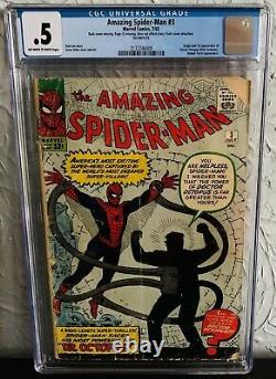 Amazing Spider-man #3 Cgc 0.5 1963 Origin & 1st Appearance Of Doctor Octopus