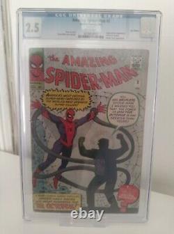 Amazing Spider-man # 3 Cgc 2.5 Key Doctor Octopus Pence Uk 1963