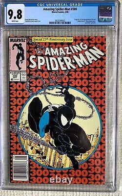 Amazing Spider-man # 300 CGC 9.8 Stan Lee, Todd Mcfarlane 1st Venom, Newsstand